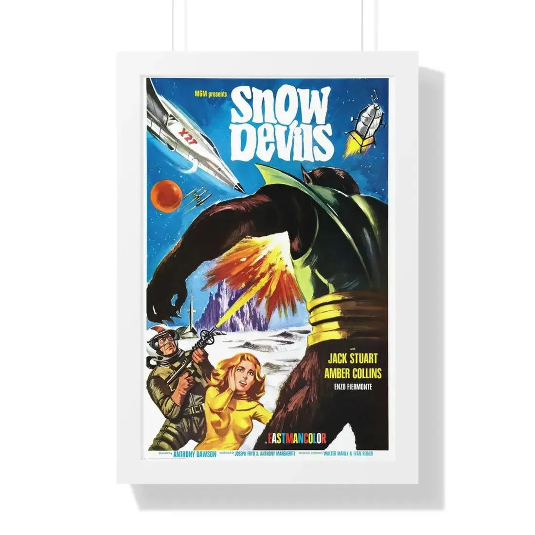 THE SNOW DEVILS 1965 - Framed Movie Poster 16″ x 24″ White - The Sticker Space