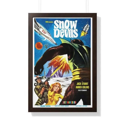 THE SNOW DEVILS 1965 - Framed Movie Poster 20" x 30" Walnut - The Sticker Space