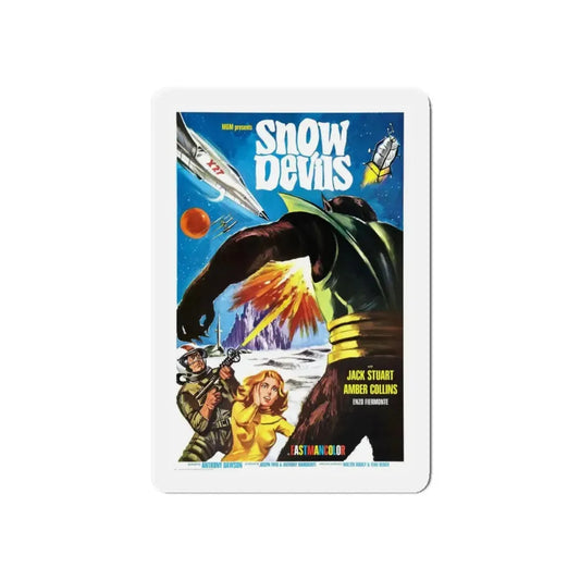 THE SNOW DEVILS 1965 Movie Poster - Refrigerator Magnet 6 Inch - The Sticker Space