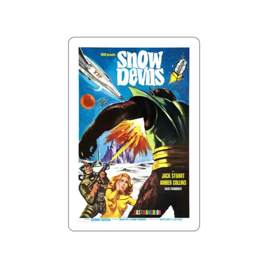 THE SNOW DEVILS 1965 Movie Poster STICKER Vinyl Die-Cut Decal 2 Inch - The Sticker Space
