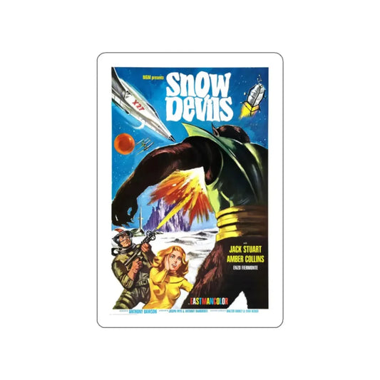 THE SNOW DEVILS 1965 Movie Poster STICKER Vinyl Die-Cut Decal 2 Inch - The Sticker Space