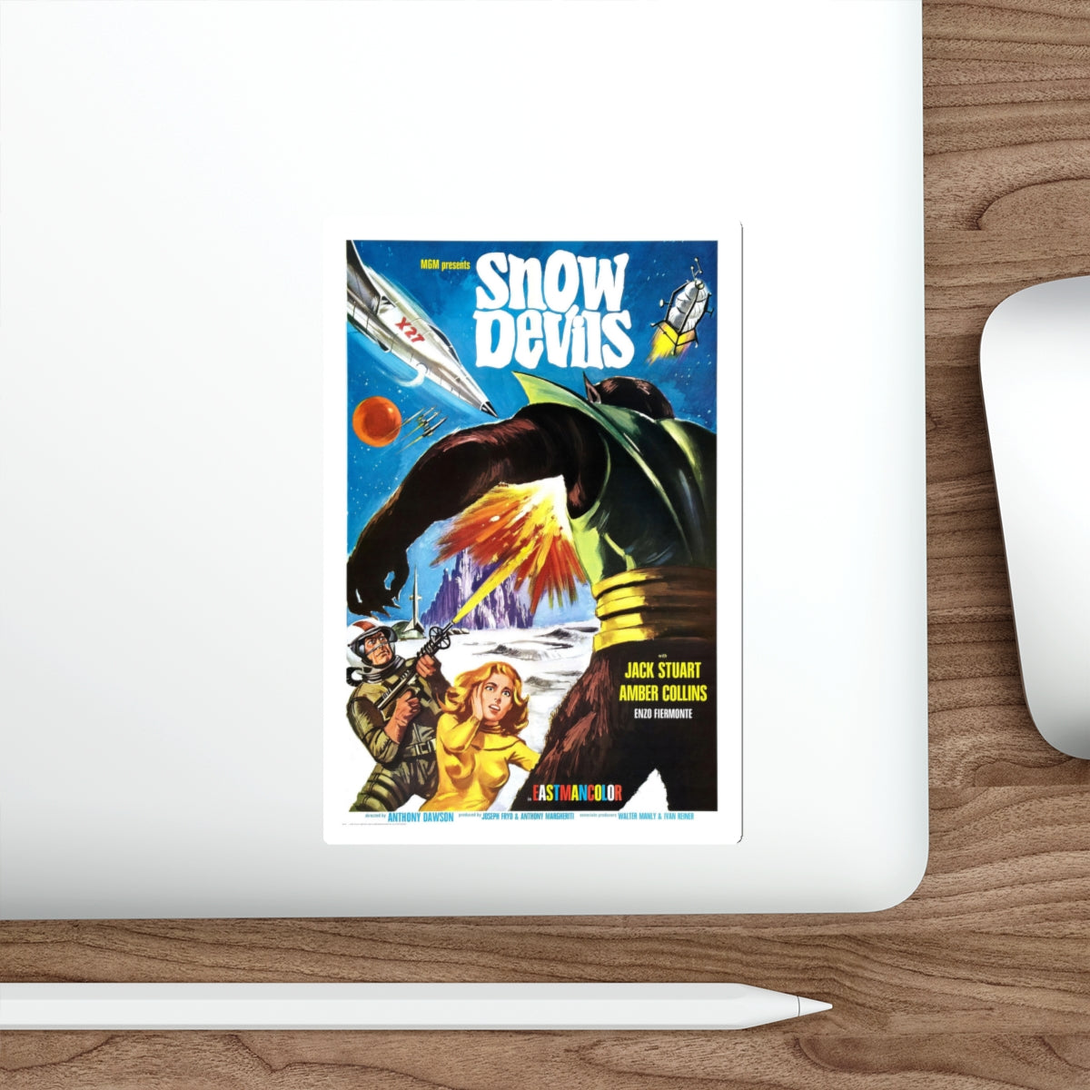 THE SNOW DEVILS 1965 Movie Poster STICKER Vinyl Die-Cut Decal-The Sticker Space