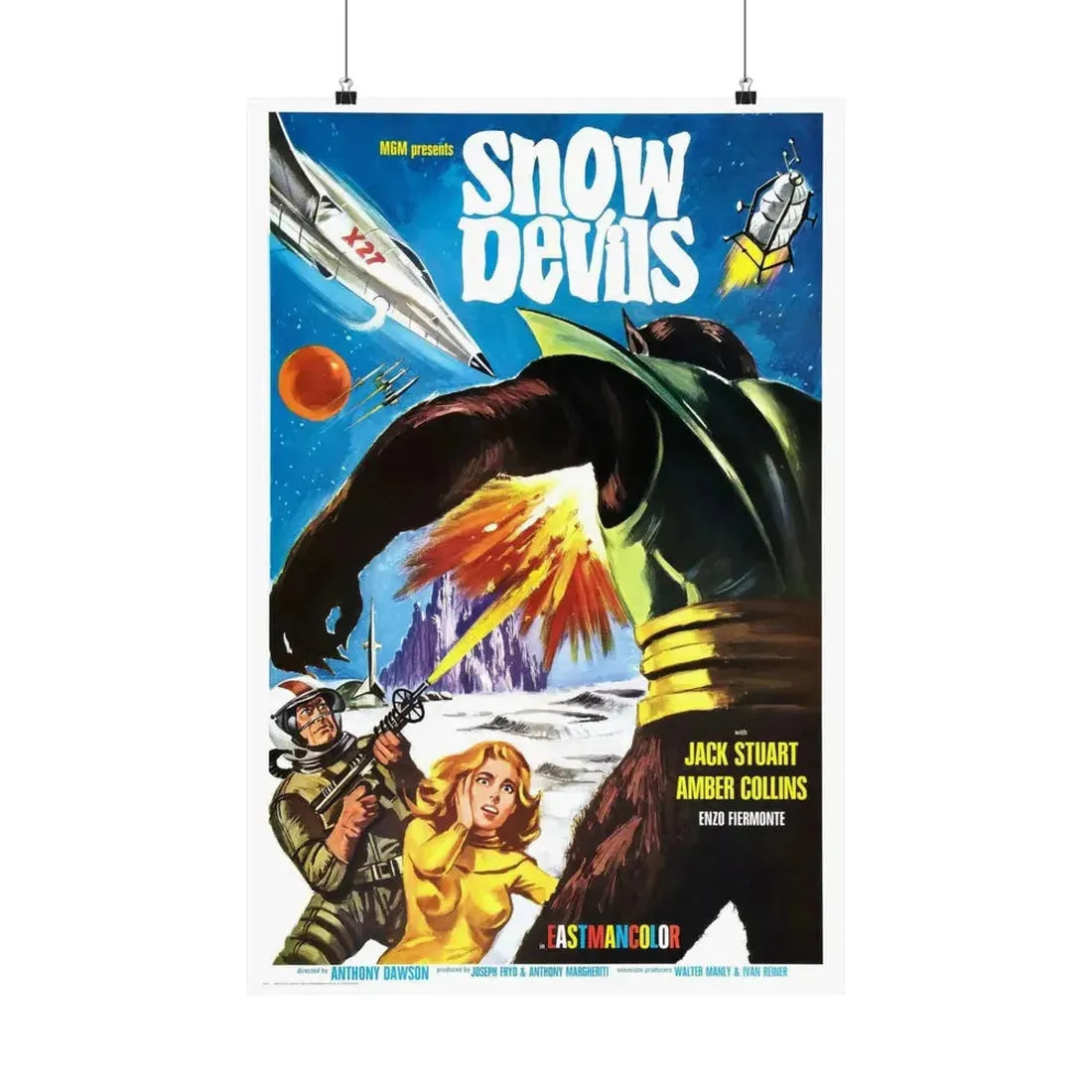 THE SNOW DEVILS 1965 - Paper Movie Poster 20″ x 30″ Matte - The Sticker Space