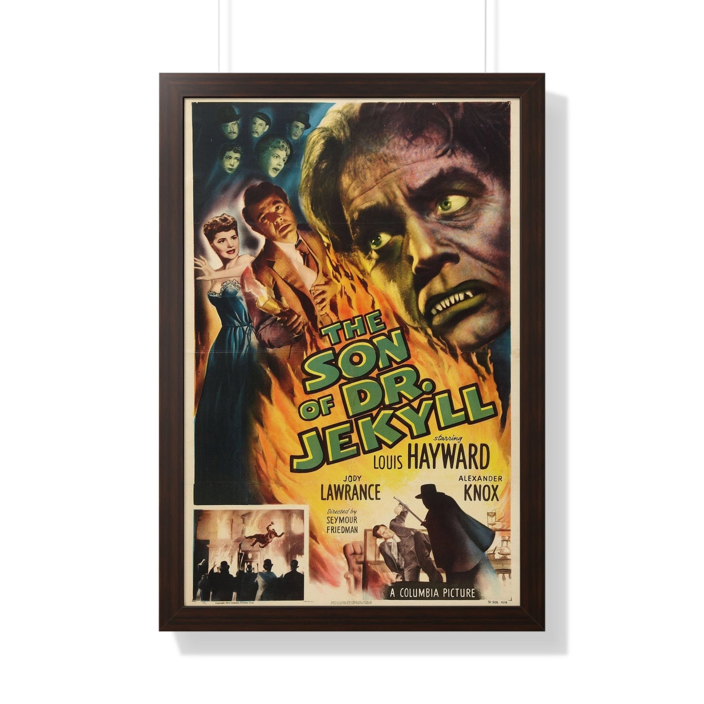 THE SON OF DR JEKYLL 1951 - Framed Movie Poster-20" x 30"-The Sticker Space