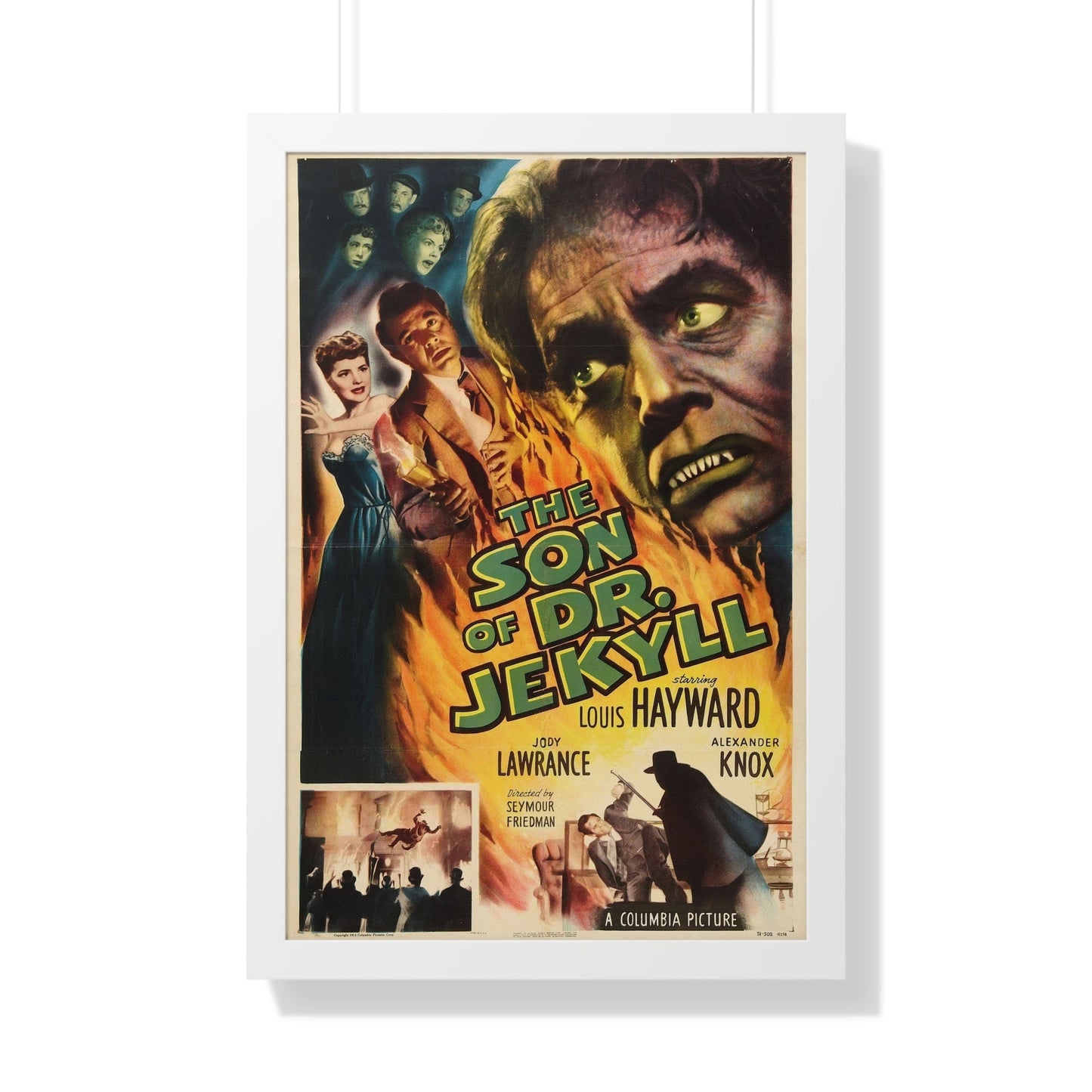 THE SON OF DR JEKYLL 1951 - Framed Movie Poster-20" x 30"-The Sticker Space