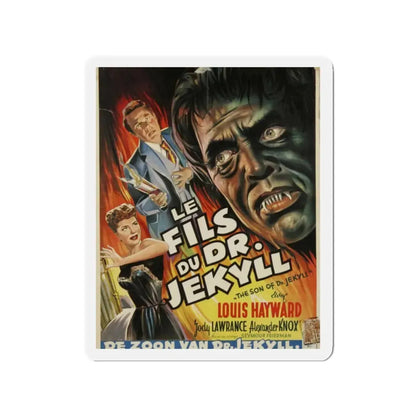 THE SON OF DR JEKYLL (BELGIAN) 1951 Movie Poster - Refrigerator Magnet 2 Inch - The Sticker Space
