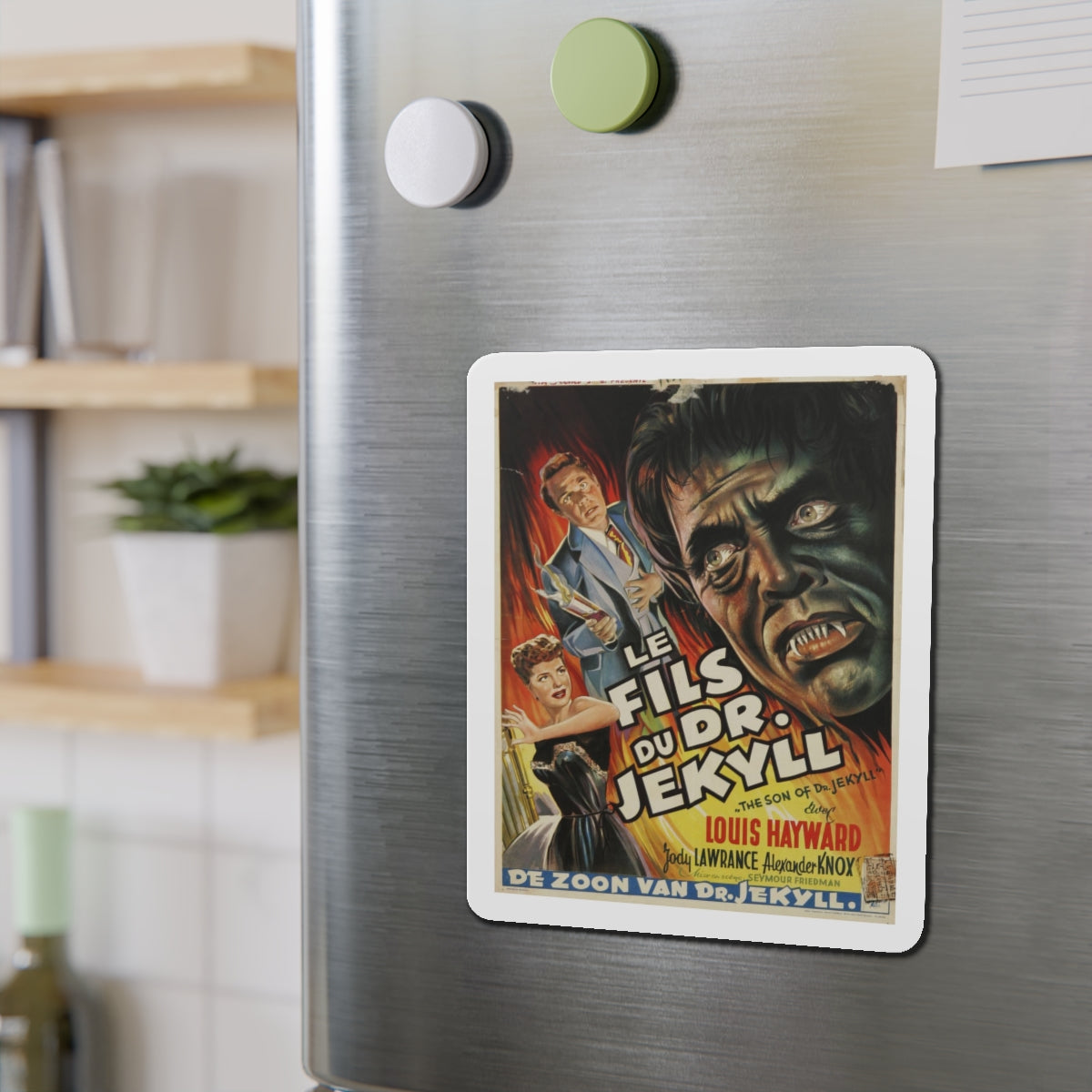 THE SON OF DR JEKYLL (BELGIAN) 1951 Movie Poster - Refrigerator Magnet