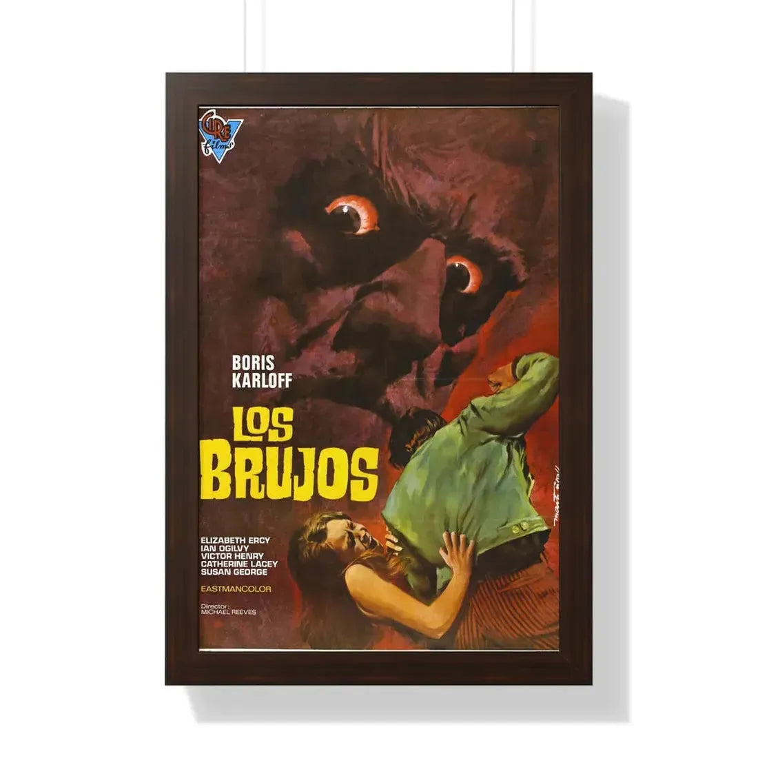 THE SORCERERS (SPAIN) 1967 - Framed Movie Poster 16″ x 24″ Walnut - The Sticker Space