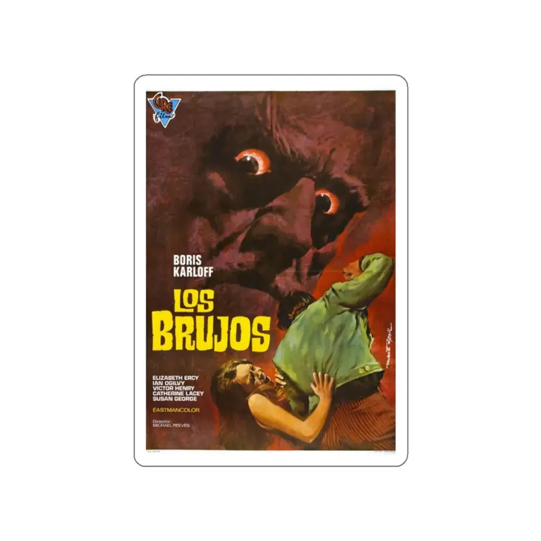 THE SORCERERS (SPAIN) 1967 Movie Poster STICKER Vinyl Die-Cut Decal 2 Inch - The Sticker Space