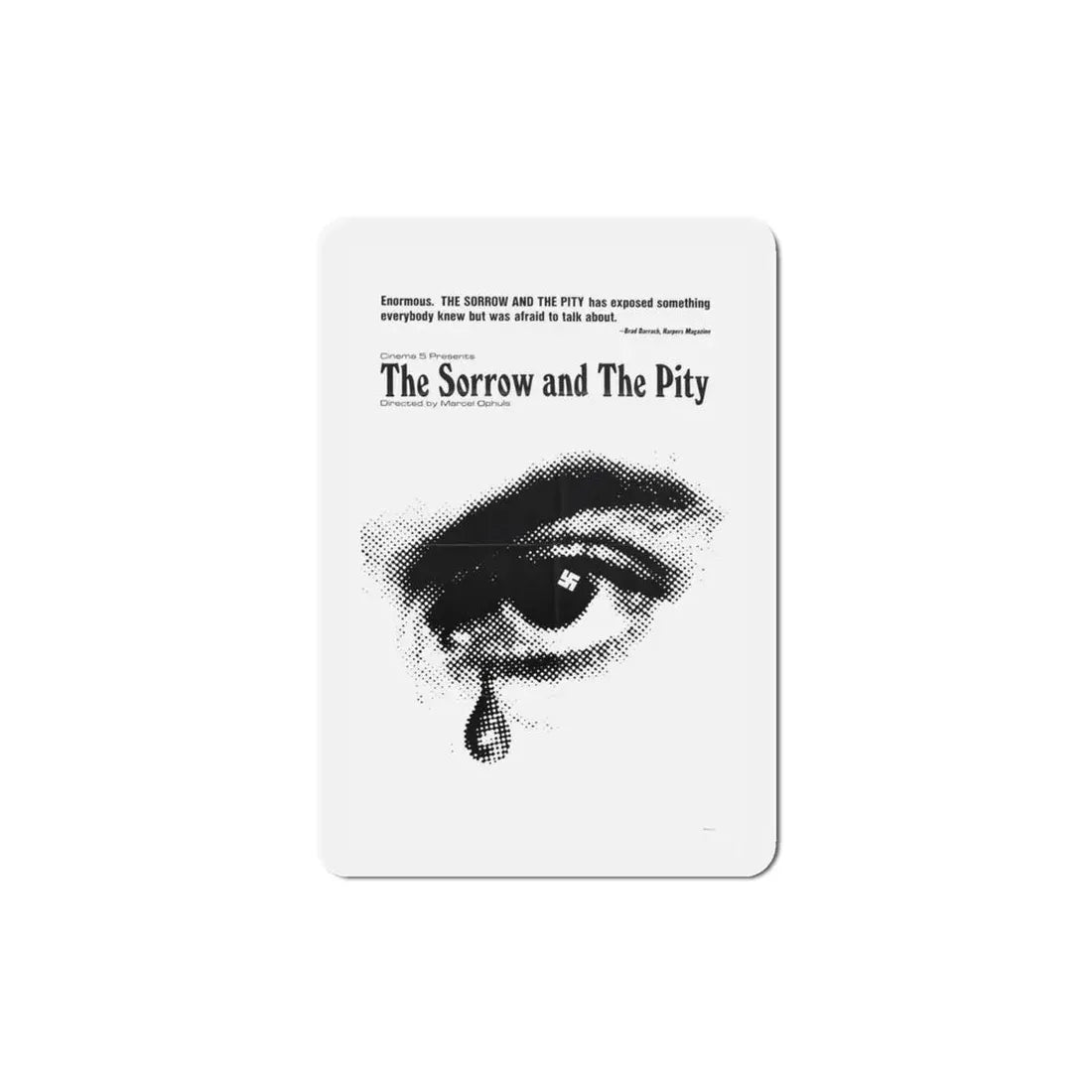 The Sorrow and the Pity 1972 Movie Poster Refrigerator Magnet 4 Inch - The Sticker Space