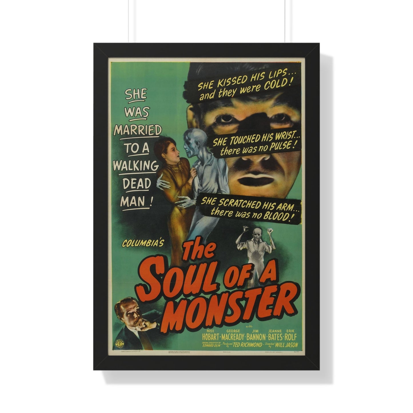 THE SOUL OF A MONSTER 1944 - Framed Movie Poster-20" x 30"-The Sticker Space