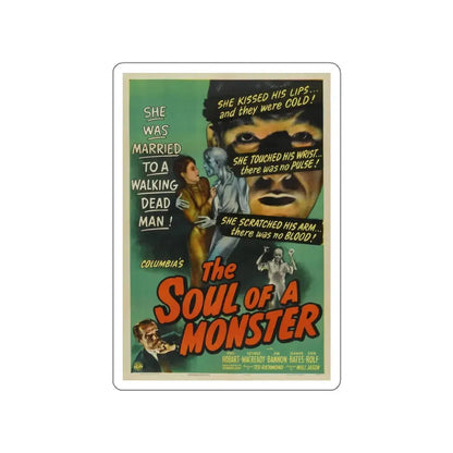 THE SOUL OF A MONSTER 1944 Movie Poster STICKER Vinyl Die-Cut Decal 4 Inch - The Sticker Space