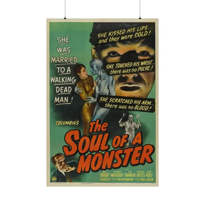 THE SOUL OF A MONSTER 1944 - Paper Movie Poster 36" x 54" Matte - The Sticker Space