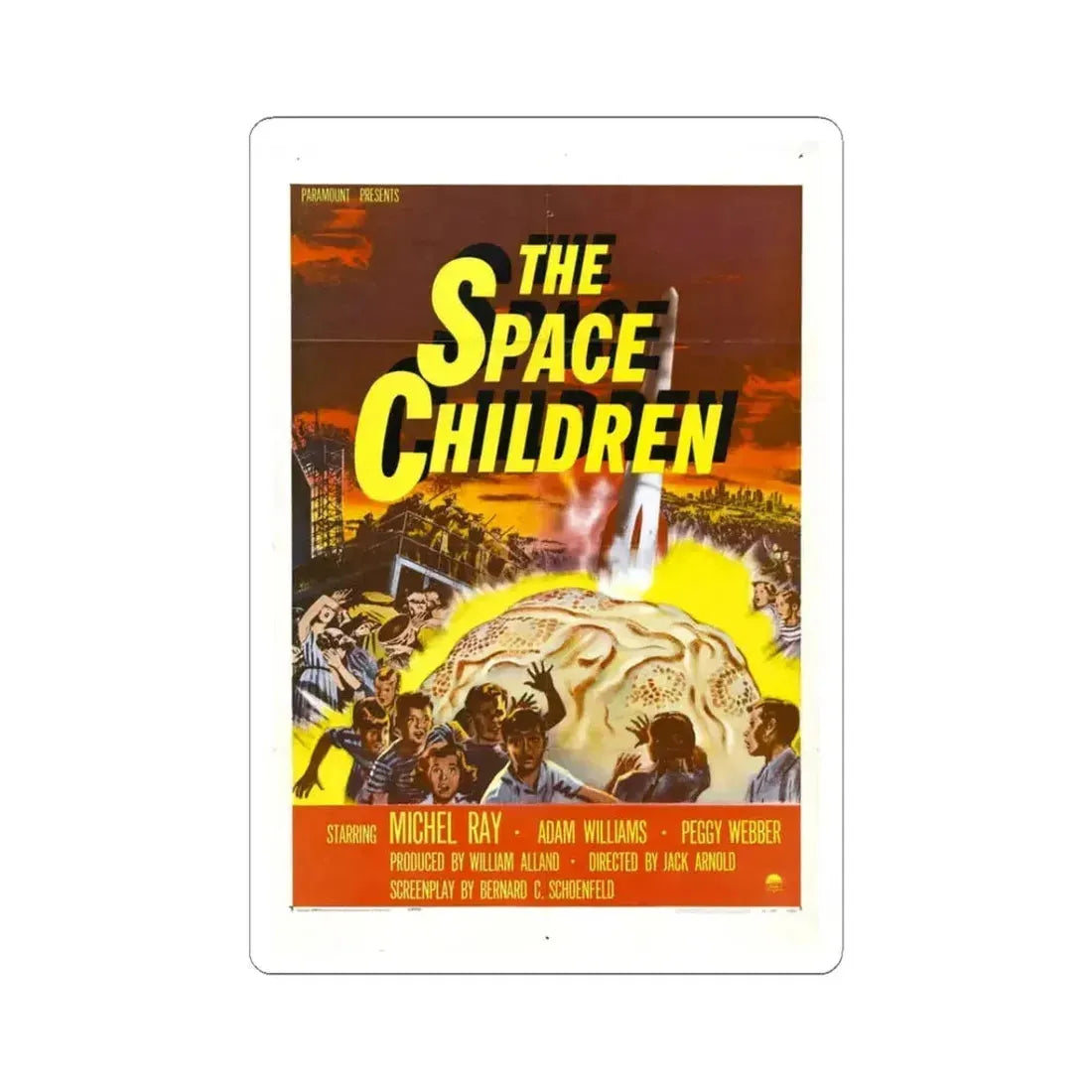 The Space Children 1958 Movie Poster - STICKER Vinyl Kiss-Cut Decal 3 Inch White - The Sticker Space