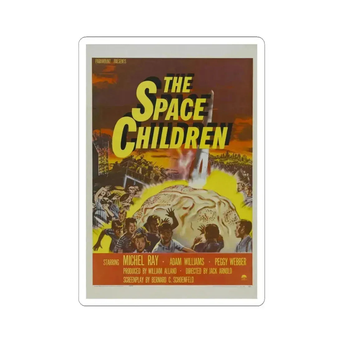 THE SPACE CHILDREN 1958 Movie Poster - STICKER Vinyl Kiss-Cut Decal 4 Inch White - The Sticker Space