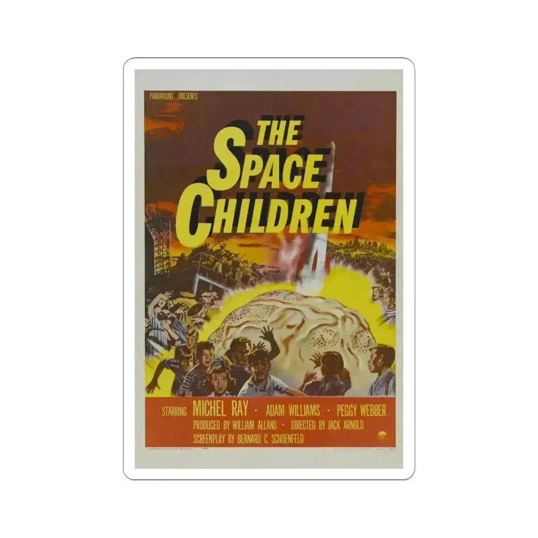 THE SPACE CHILDREN 1958 Movie Poster - STICKER Vinyl Kiss-Cut Decal 6 Inch White - The Sticker Space