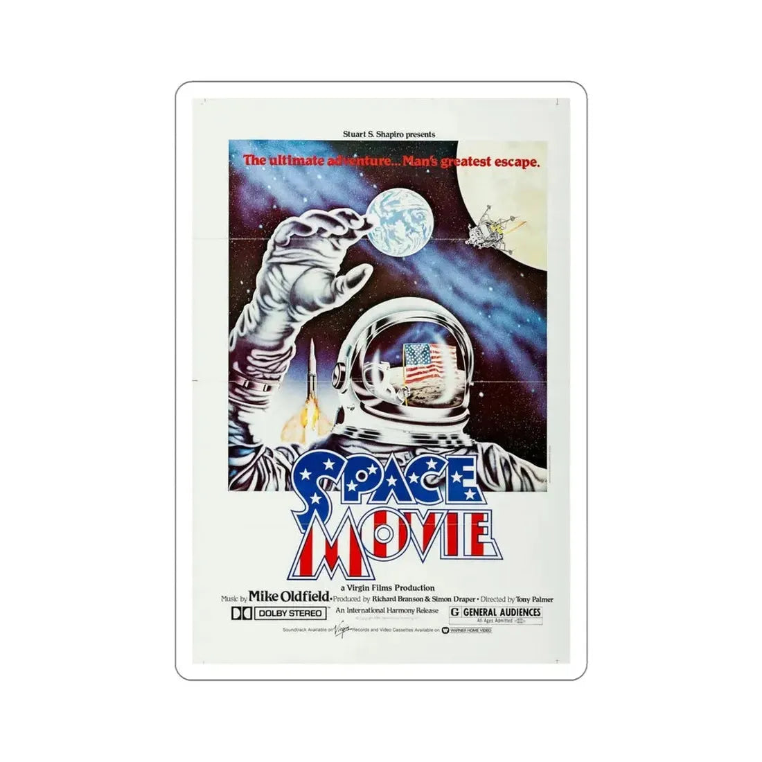 The Space Movie 1980 Movie Poster STICKER Vinyl Die-Cut Decal 6 Inch - The Sticker Space