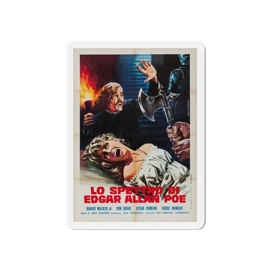 THE SPECTRE OF EDGAR ALLAN POE (ITALIAN) 1974 Movie Poster - Refrigerator Magnet 6 Inch Die-Cut - The Sticker Space