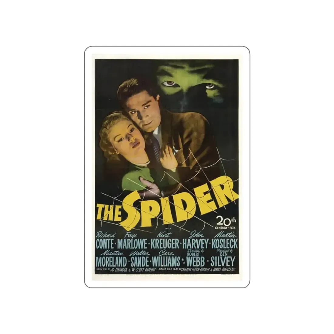THE SPIDER 1958 Movie Poster STICKER Vinyl Die-Cut Decal 3 Inch - The Sticker Space