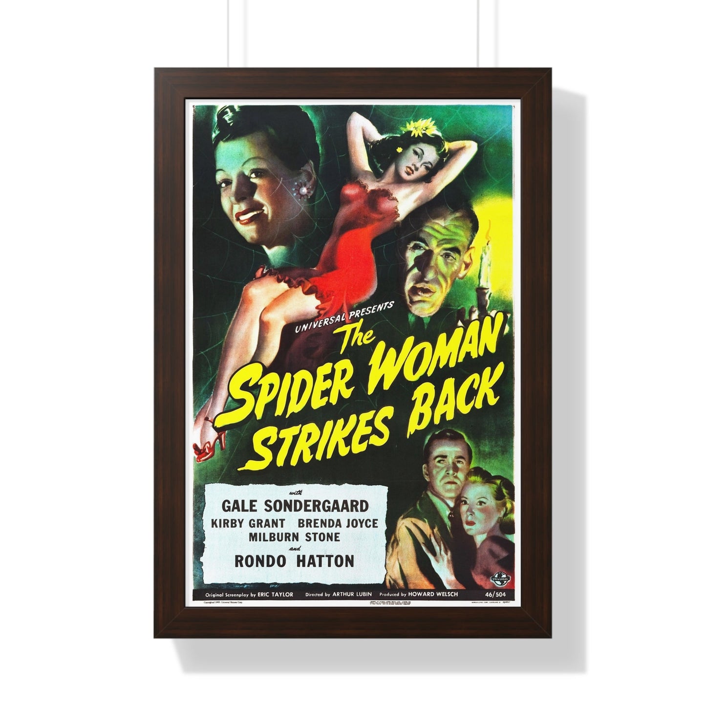 THE SPIDER WOMAN STRIKES BACK 1946 - Framed Movie Poster-16″ x 24″-The Sticker Space