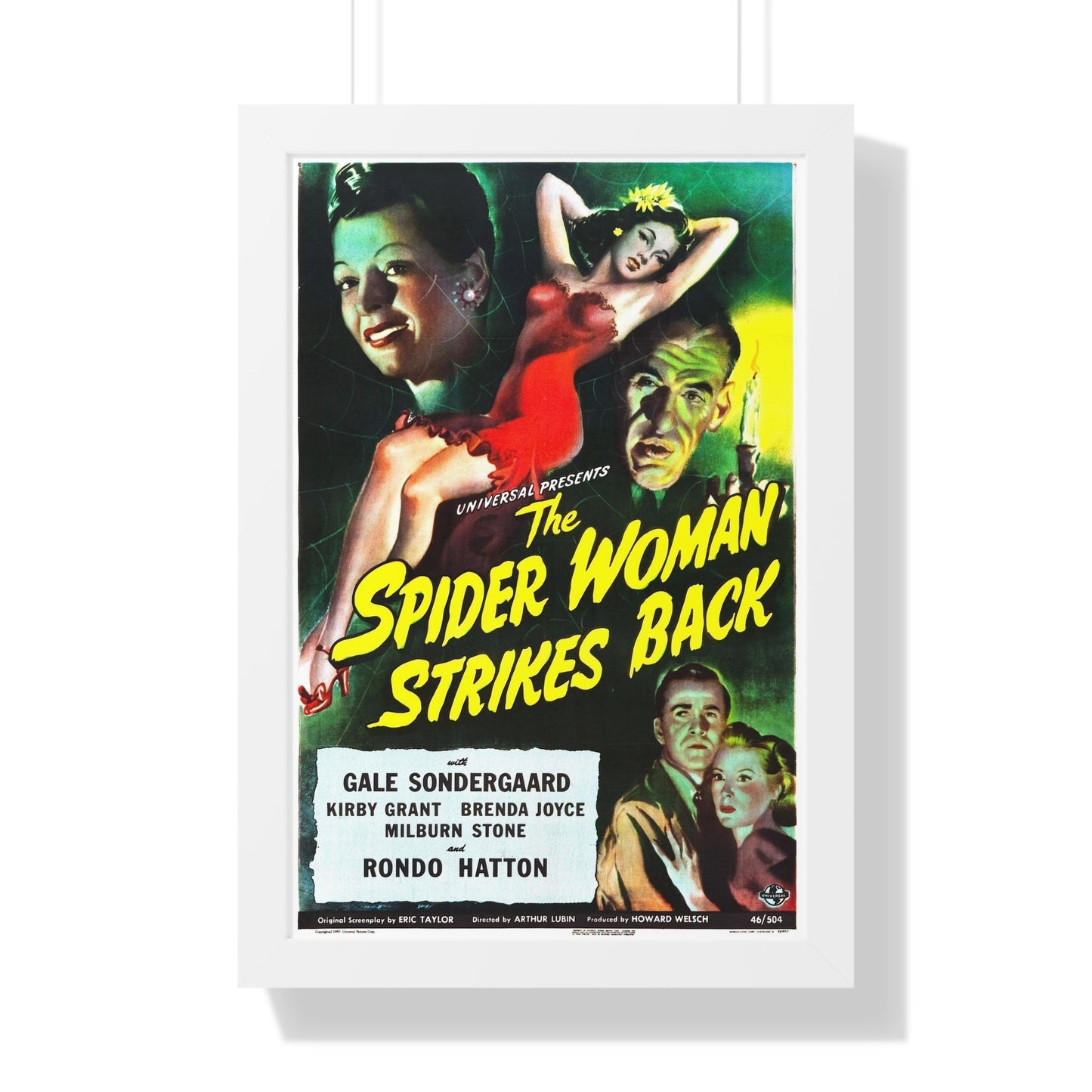 THE SPIDER WOMAN STRIKES BACK 1946 - Framed Movie Poster-16″ x 24″-The Sticker Space