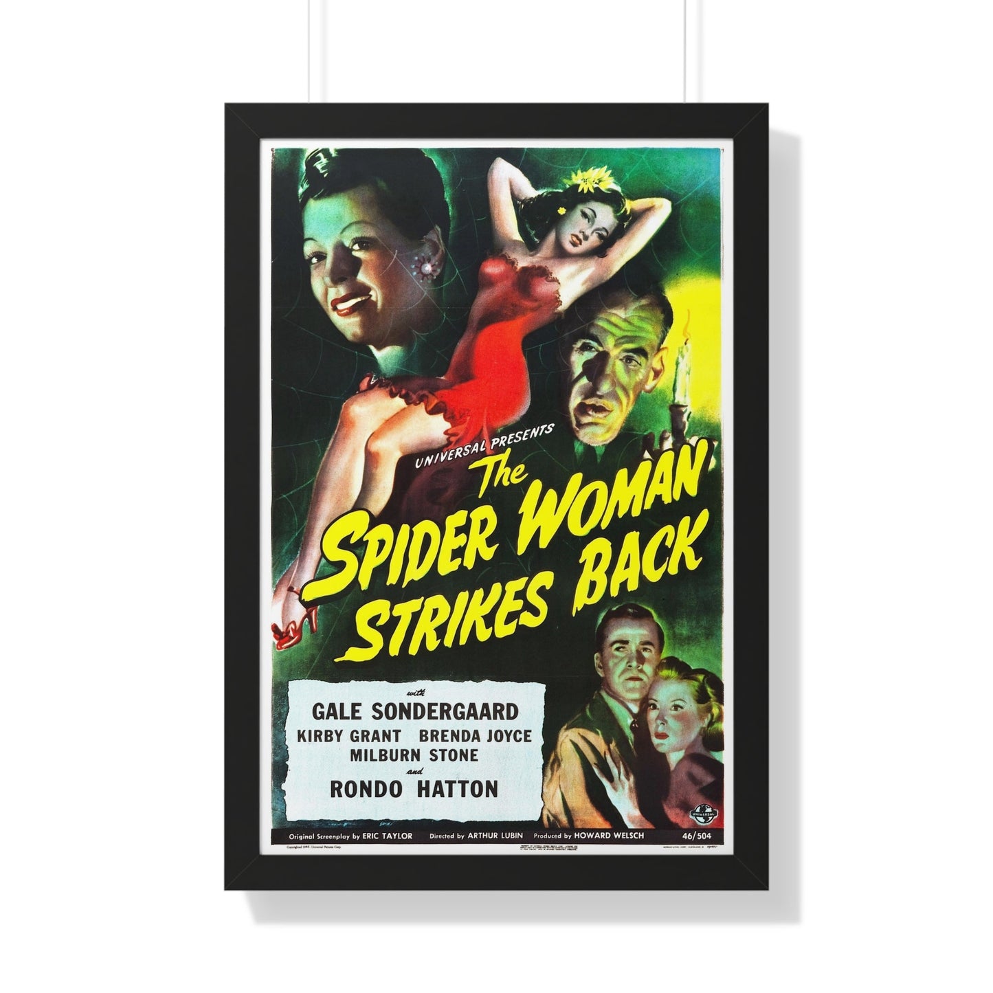 THE SPIDER WOMAN STRIKES BACK 1946 - Framed Movie Poster-20" x 30"-The Sticker Space