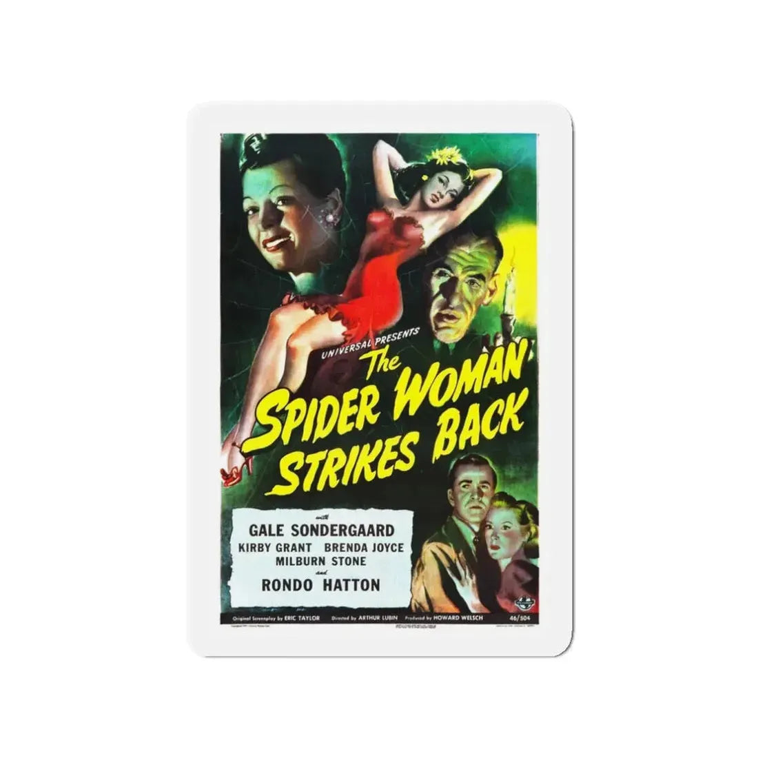 THE SPIDER WOMAN STRIKES BACK 1946 Movie Poster - Refrigerator Magnet 3 Inch - The Sticker Space