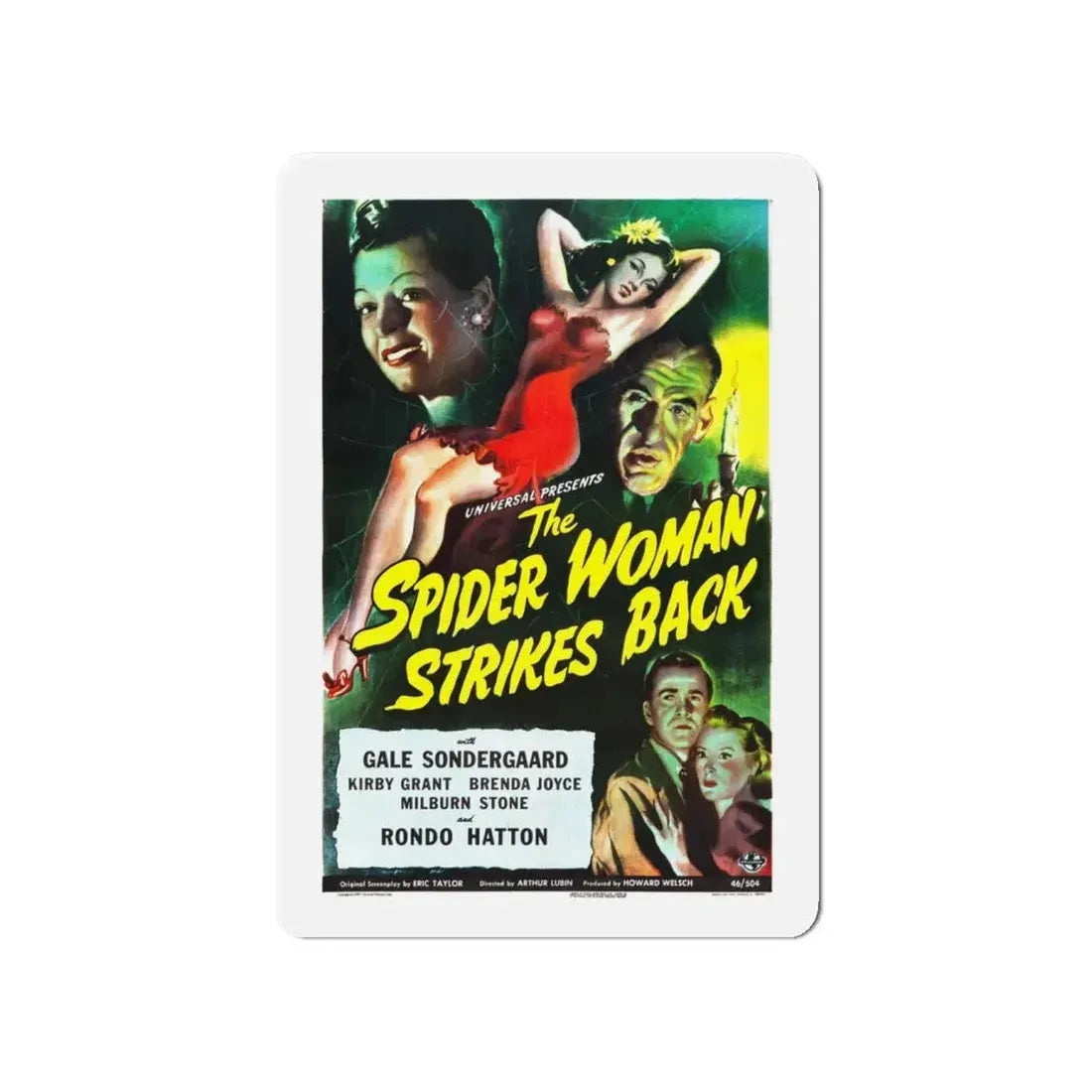 THE SPIDER WOMAN STRIKES BACK 1946 Movie Poster - Refrigerator Magnet 4 Inch - The Sticker Space