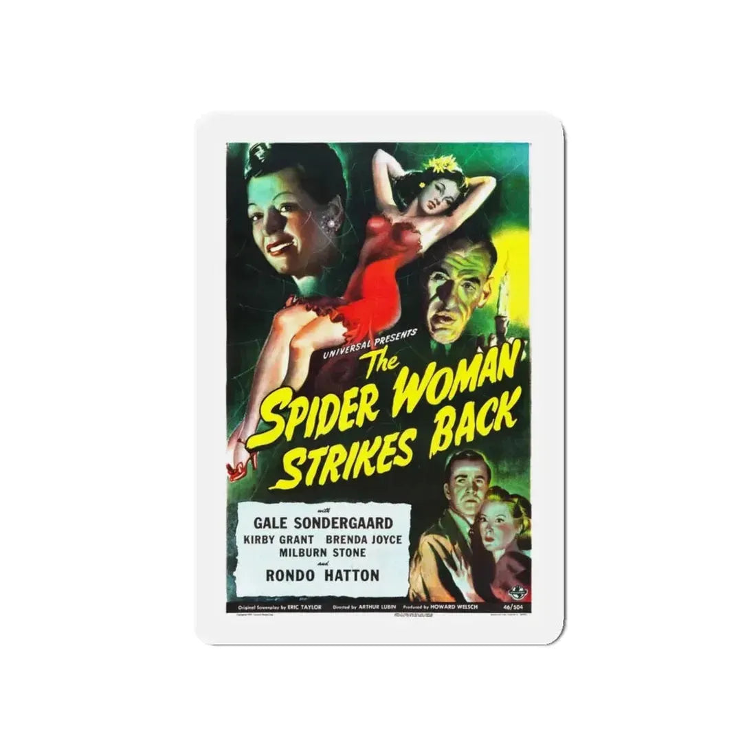 THE SPIDER WOMAN STRIKES BACK 1946 Movie Poster - Refrigerator Magnet 5 Inch - The Sticker Space