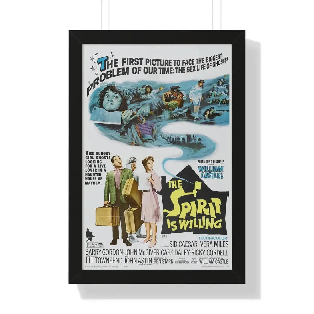 THE SPIRIT IS WILLING 1967 - Framed Movie Poster 16″ x 24″ Black - The Sticker Space