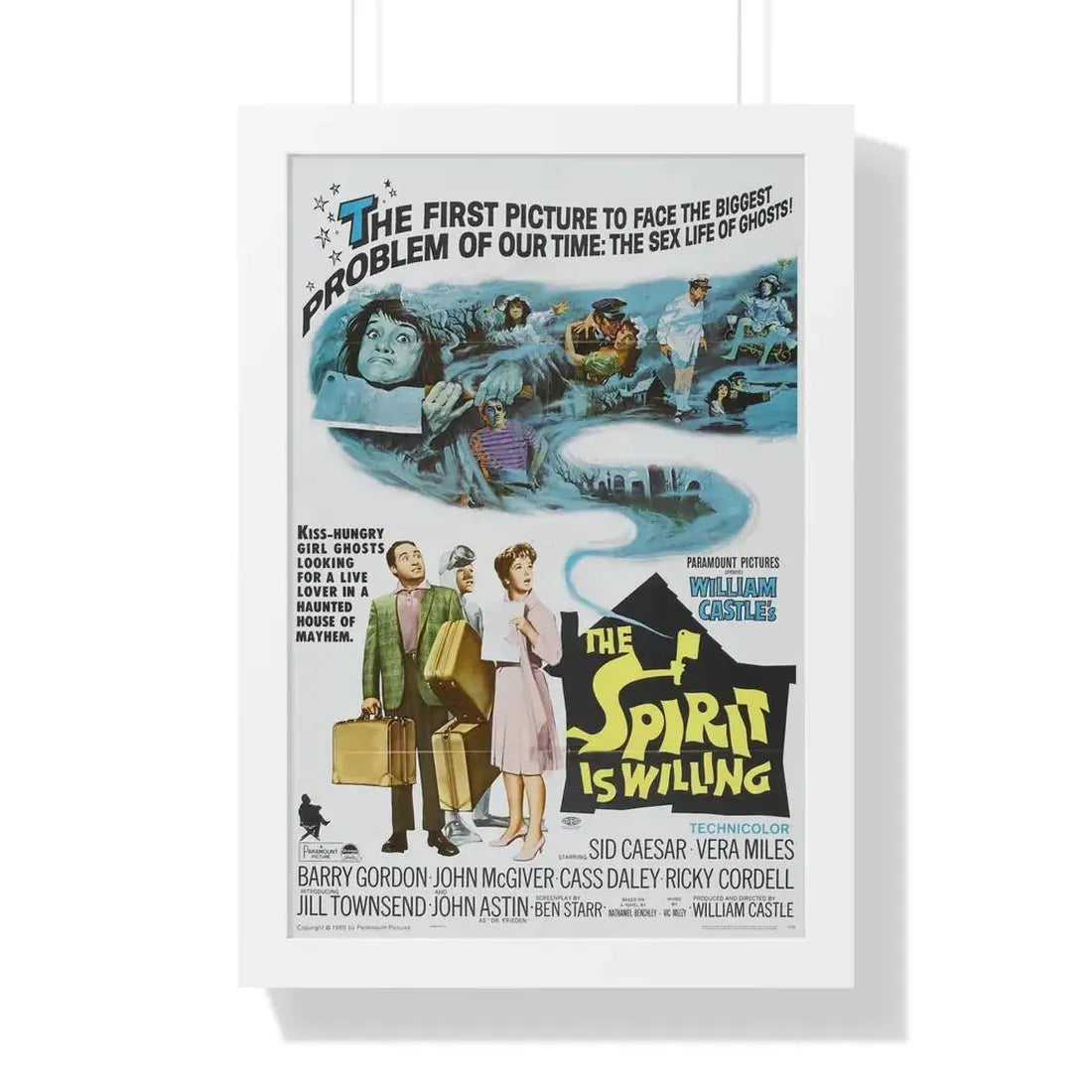 THE SPIRIT IS WILLING 1967 - Framed Movie Poster 16″ x 24″ White - The Sticker Space
