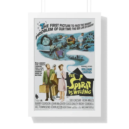 THE SPIRIT IS WILLING 1967 - Framed Movie Poster 16″ x 24″ White - The Sticker Space