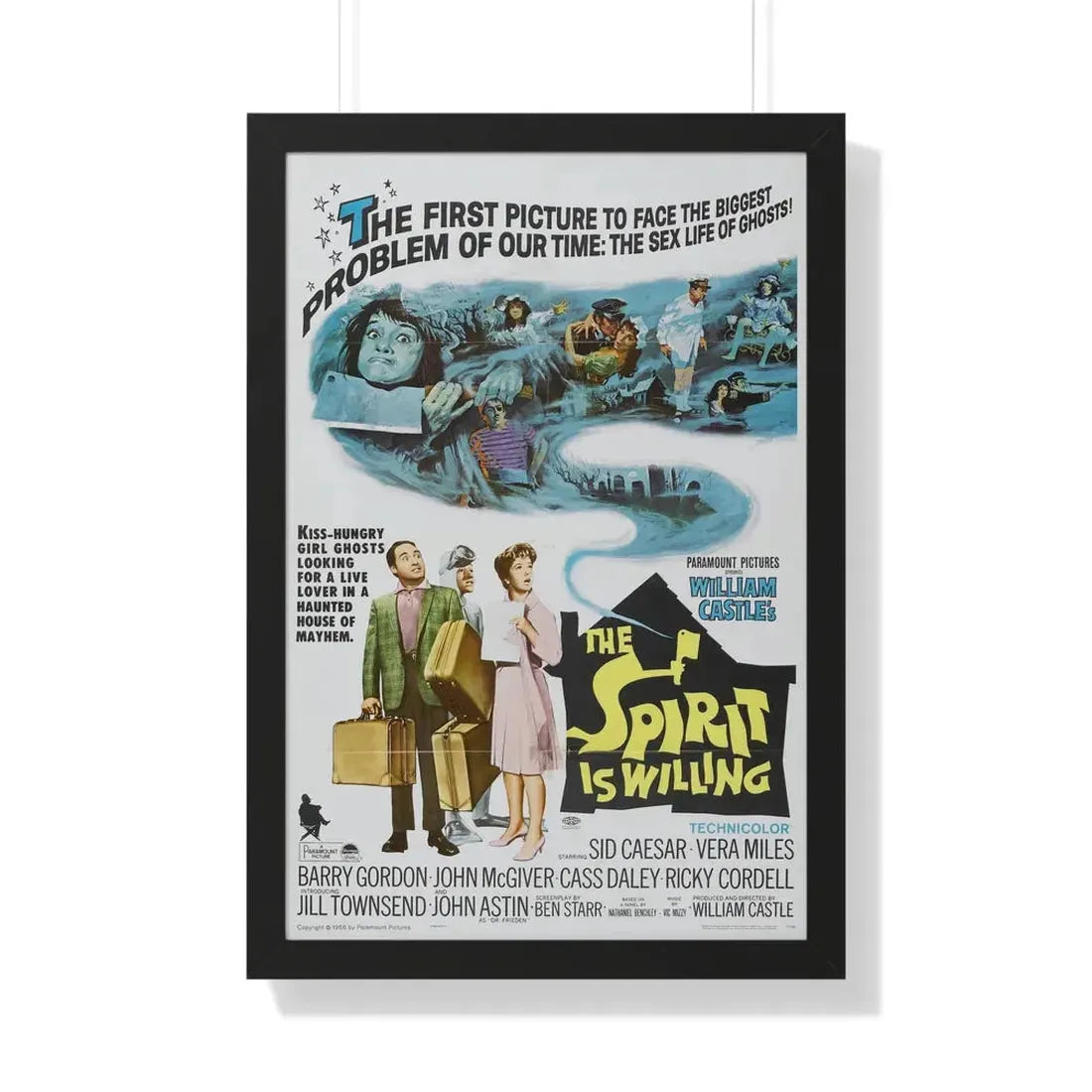 THE SPIRIT IS WILLING 1967 - Framed Movie Poster 20" x 30" Black - The Sticker Space