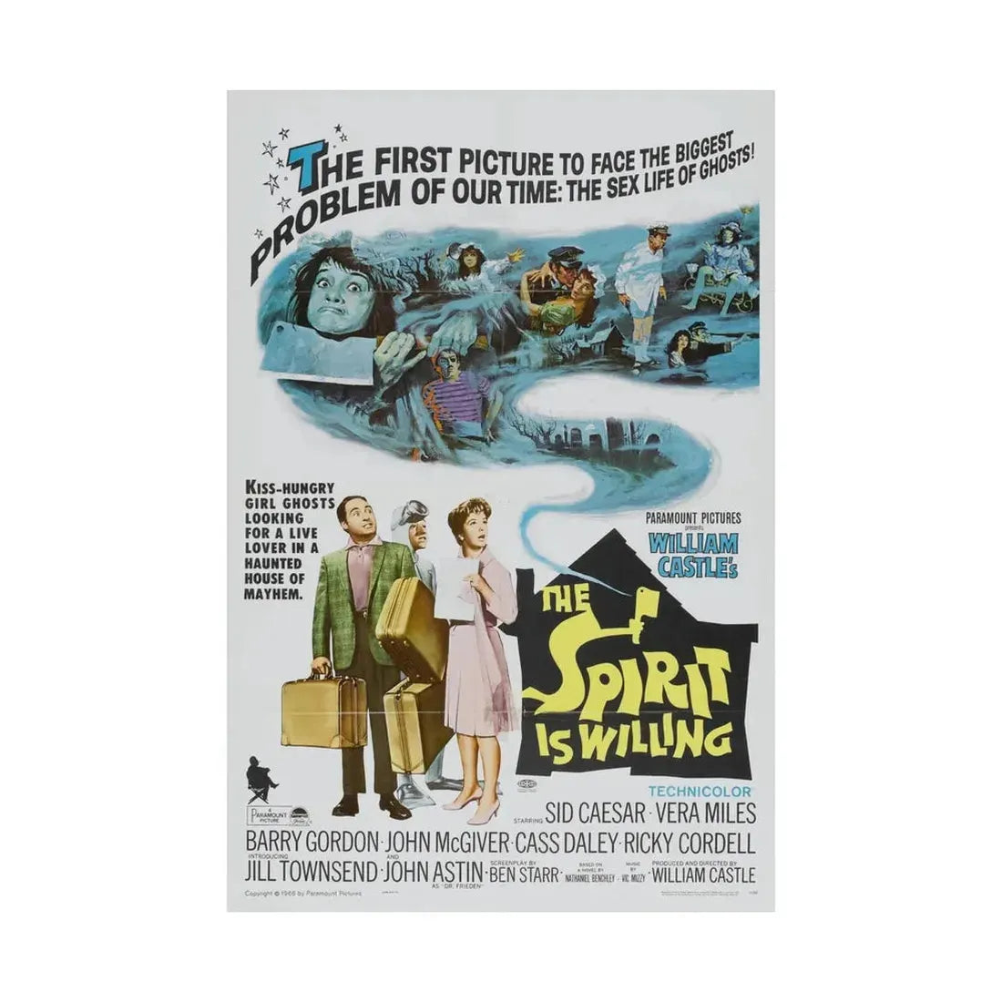 THE SPIRIT IS WILLING 1967 - Paper Movie Poster - The Sticker Space