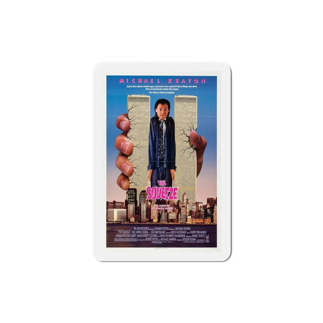 The Squeeze 1987 Movie Poster Refrigerator Magnet 3 Inch - The Sticker Space
