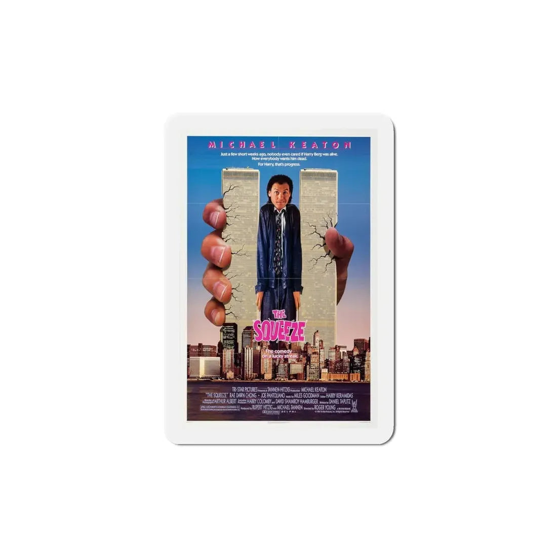 The Squeeze 1987 Movie Poster Refrigerator Magnet 5 Inch - The Sticker Space