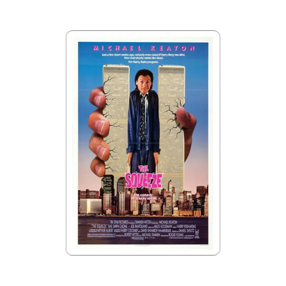 The Squeeze 1987 Movie Poster STICKER Vinyl Die-Cut Decal 2 Inch - The Sticker Space