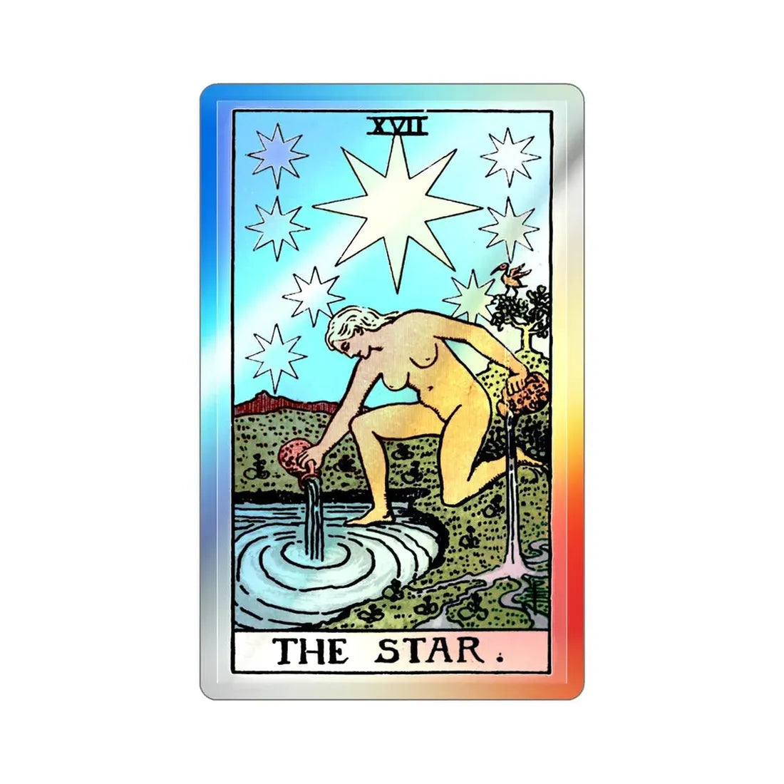 The Star (Tarot Card) Holographic STICKER Die-Cut Vinyl Decal - The Sticker Space