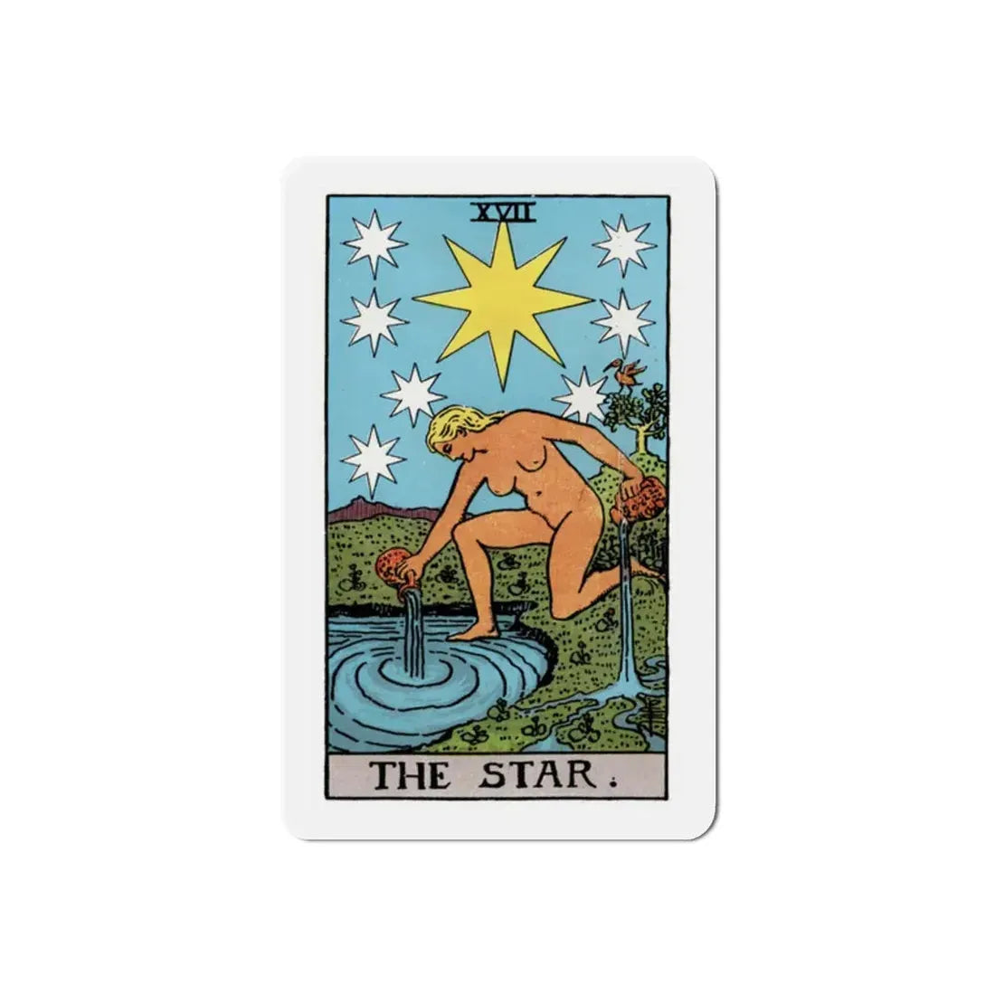 The Star (Tarot Card) Refrigerator Magnet 2 Inch - The Sticker Space