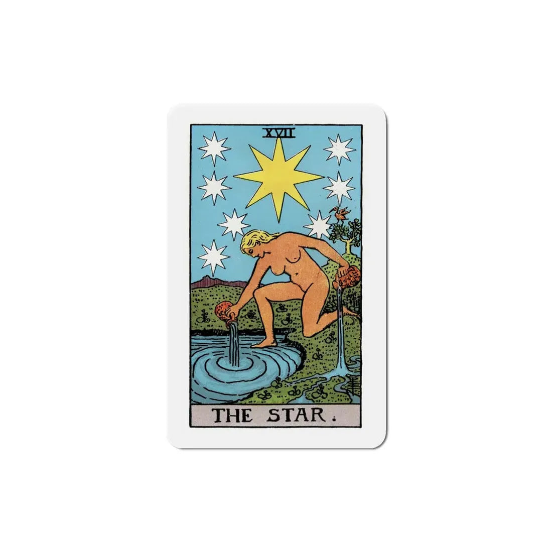 The Star (Tarot Card) Refrigerator Magnet 6 Inch - The Sticker Space