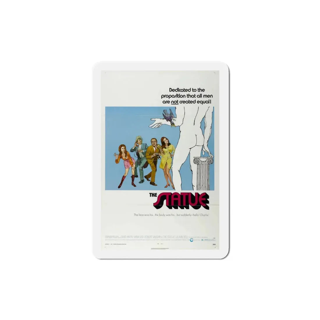 The Statue 1971 Movie Poster Refrigerator Magnet 3 Inch - The Sticker Space