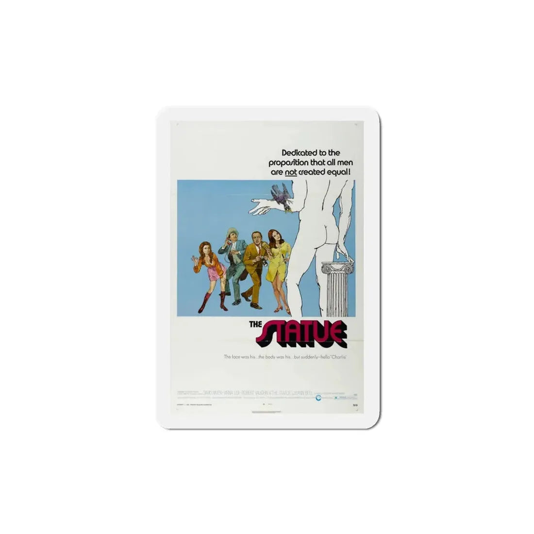 The Statue 1971 Movie Poster Refrigerator Magnet 4 Inch - The Sticker Space