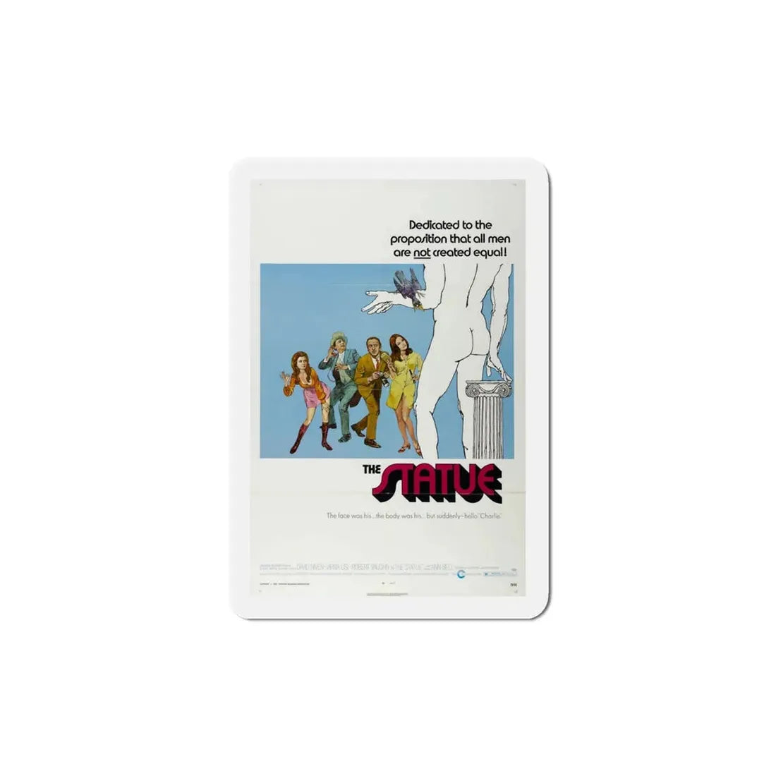 The Statue 1971 Movie Poster Refrigerator Magnet 5 Inch - The Sticker Space
