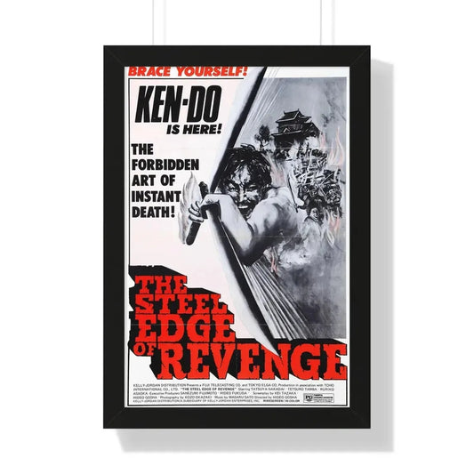 THE STEEL EDGE OF REVENGE 1969 - Framed Movie Poster 16″ x 24″ Black - The Sticker Space