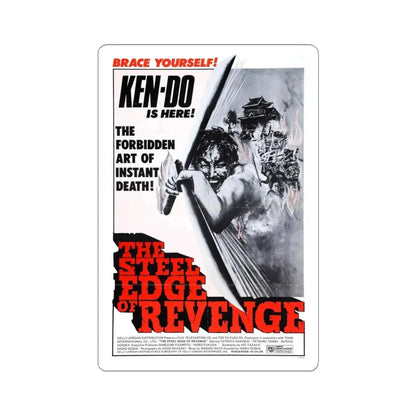 THE STEEL EDGE OF REVENGE 1969 Movie Poster - STICKER Vinyl Kiss-Cut Decal 6 Inch White - The Sticker Space