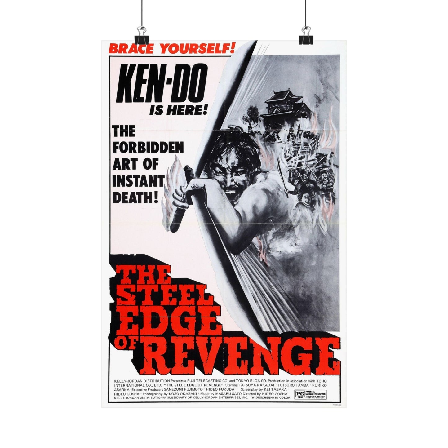 THE STEEL EDGE OF REVENGE 1969 - Paper Movie Poster-12″ x 18″-The Sticker Space