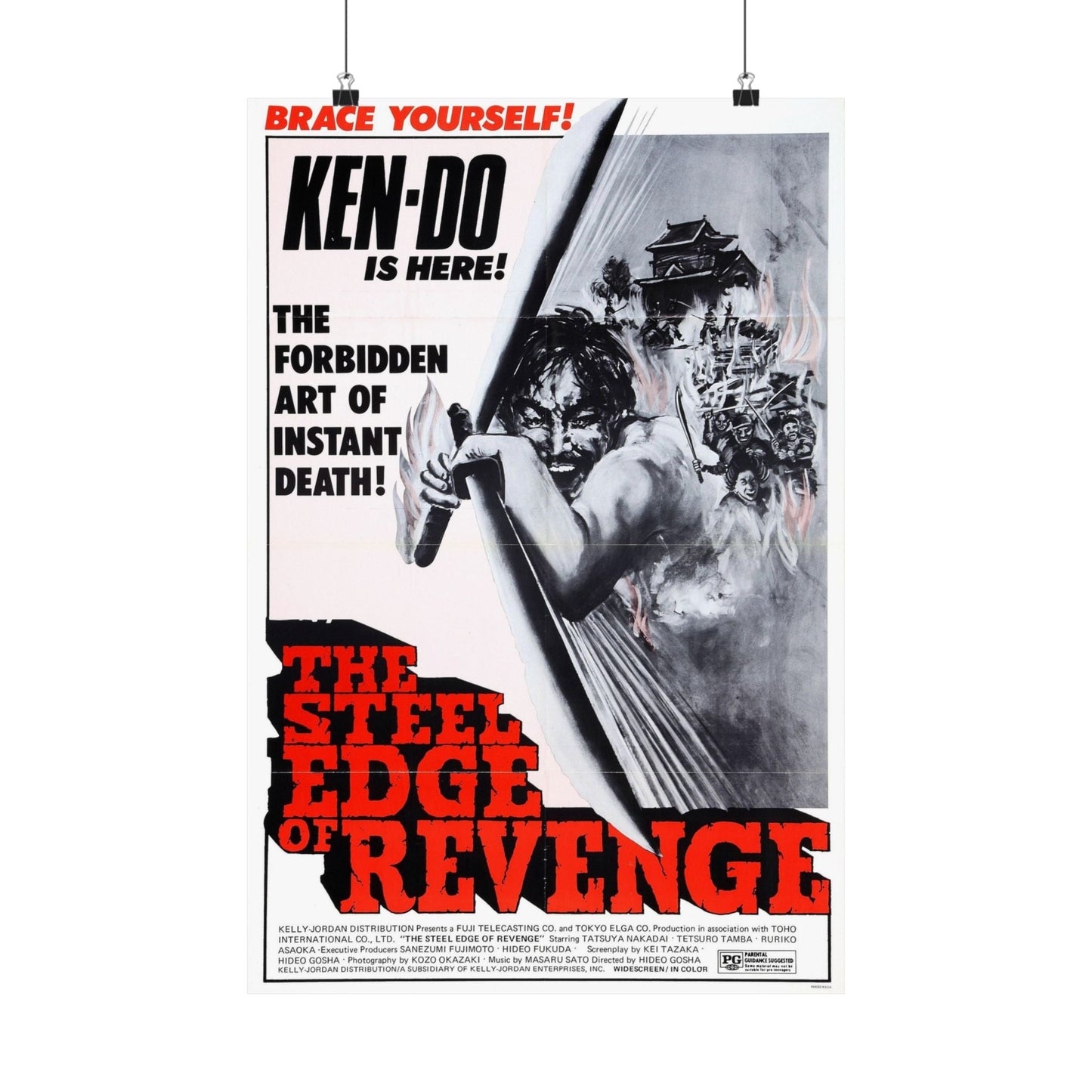 THE STEEL EDGE OF REVENGE 1969 - Paper Movie Poster-16″ x 24″-The Sticker Space