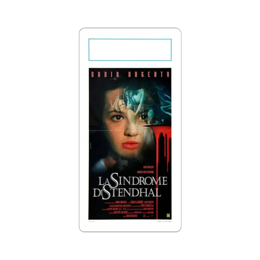 THE STENDHAL SYNDROME 1996 Movie Poster - STICKER Vinyl Kiss-Cut Decal 4 Inch White - The Sticker Space