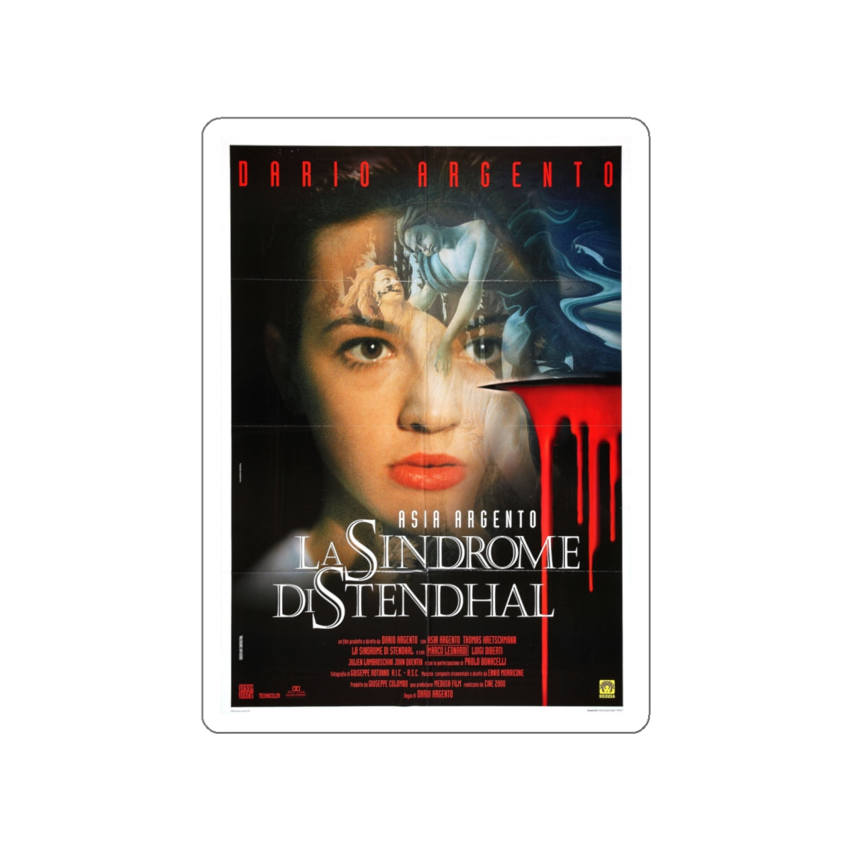 THE STENDHAL SYNDROME (2) 1996 Movie Poster STICKER Vinyl Die-Cut Decal-White-The Sticker Space