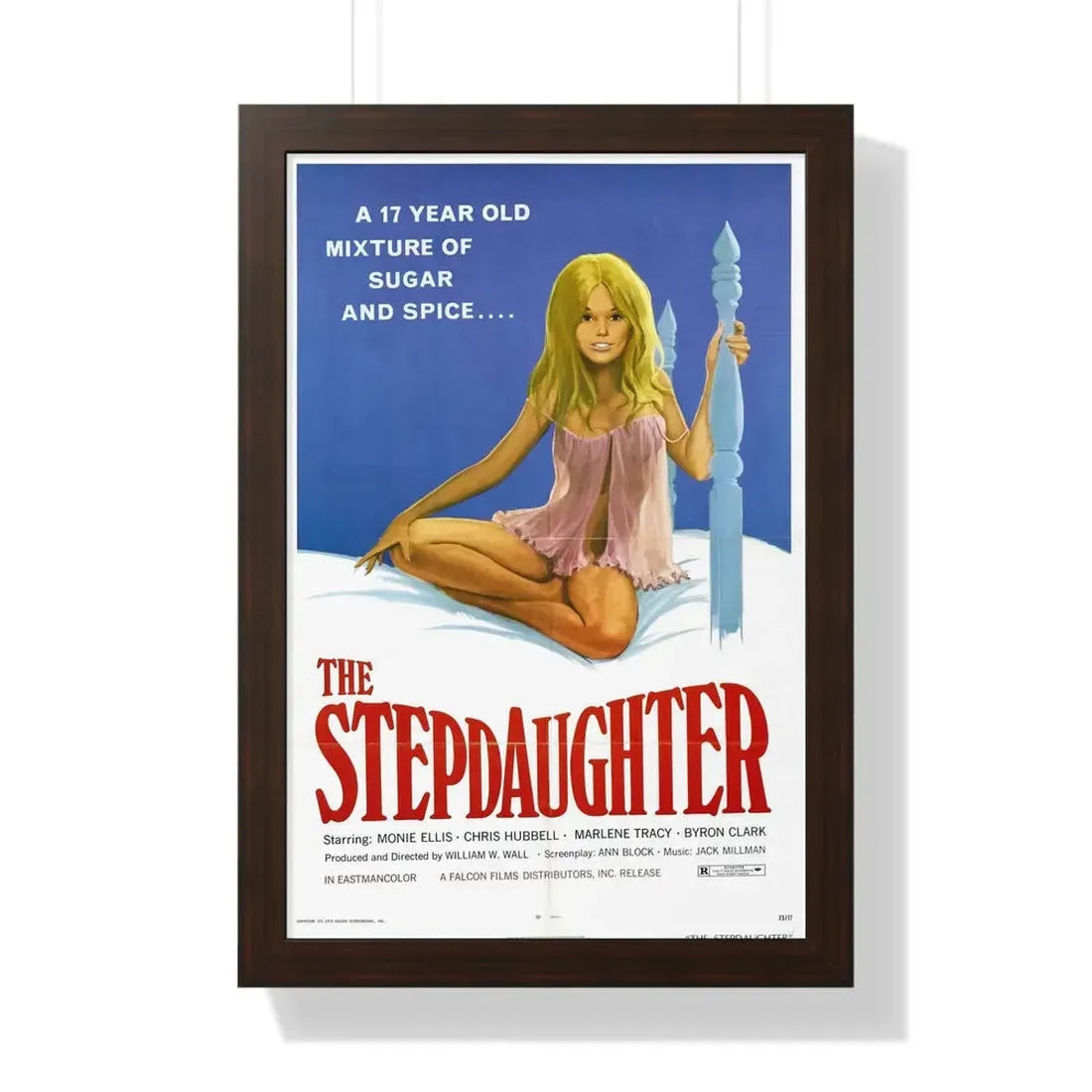 THE STEPDAUGHTER (AND WHEN SHE WAS BAD...) 1973 - Framed Movie Poster 16″ x 24″ Walnut - The Sticker Space